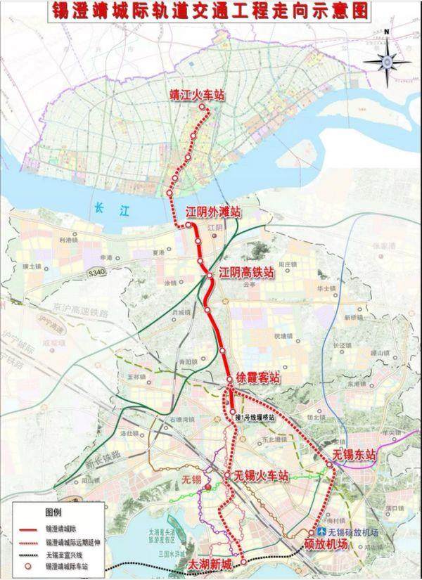 无锡地铁s1号线线路图