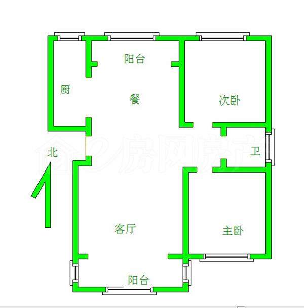 (已售)盛岸路白金汉爵旁 仁和花园两房双阳台99.97平125万