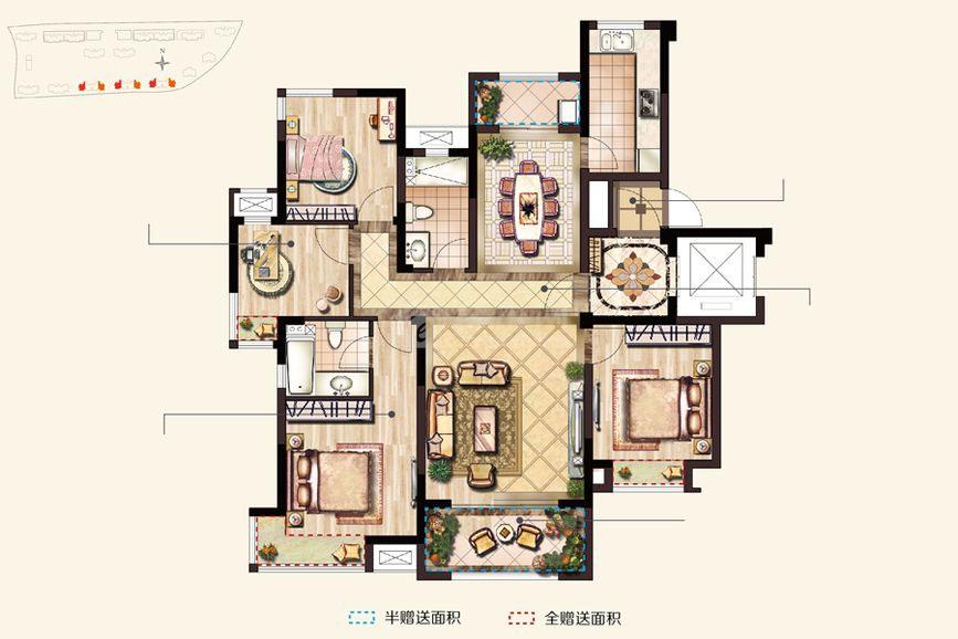 宿州青山澜岛119户型图图片