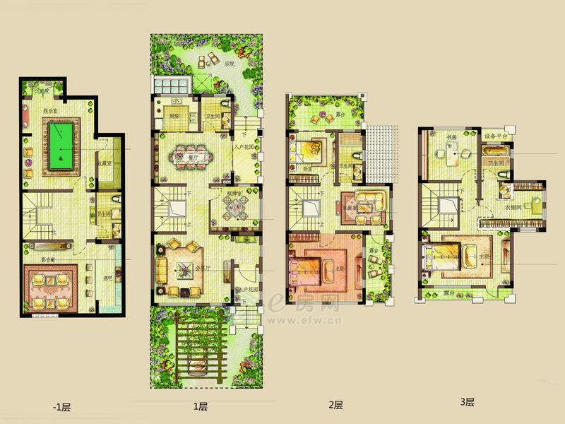 无锡新房 惠山区楼盘 龙湖九里晴川 > 户型图 龙湖九里晴川 联排别墅